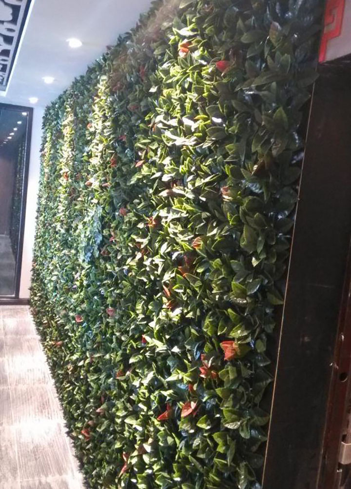 室內(nèi)仿真植物墻安裝效果圖